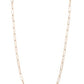 Worn Gold Paperclip Chain Long Necklace