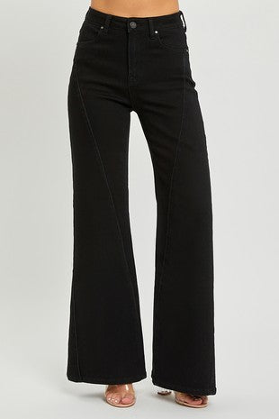 RISEN | High Rise Twisted Seam Wide Jeans